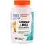 Вегетаріанська Омега 3-6-9 Doctor's Best Omega + DHA 90 желейних цукерок зі смаком цитруса - мініатюра 1
