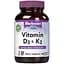 Витамин D3 и K2 Bluebonnet Nutrition Vitamin D3 & K2, 60 вегакапсул - миниатюра 1