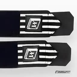 Кистьові бинти EasyFit 50х8 см фіксатор на зап'ястя (чорно-білі) - мініатюра 5