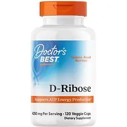 Д-рибоза Doctor's Best D-Ribose 850 мг 120 капсул