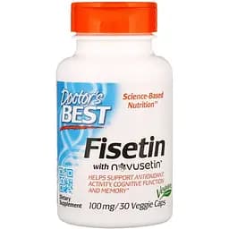 Фізетин Doctor's Best Fisetin with Novusetin для підтримки мозку 100 мг 30 капсул
